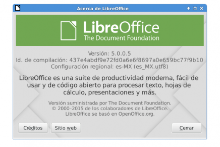 Instalar LibreOffice 5.0 en Ubuntu